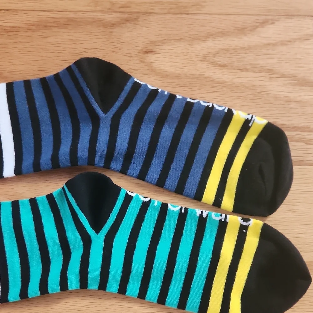 Vibrant Colorful Striped Casual Socks